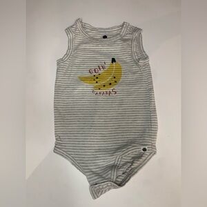 3 for $10 18-24M Little Earthling Gray Striped Baby Onesie